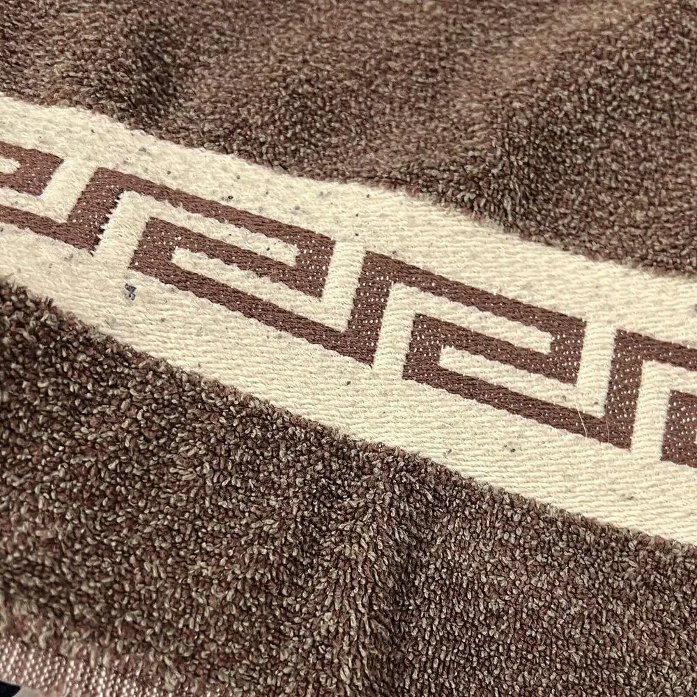 VTG Ralph Lauren Auckland North Island Fair Isle Brown Bath Towel Hand Set Of 3